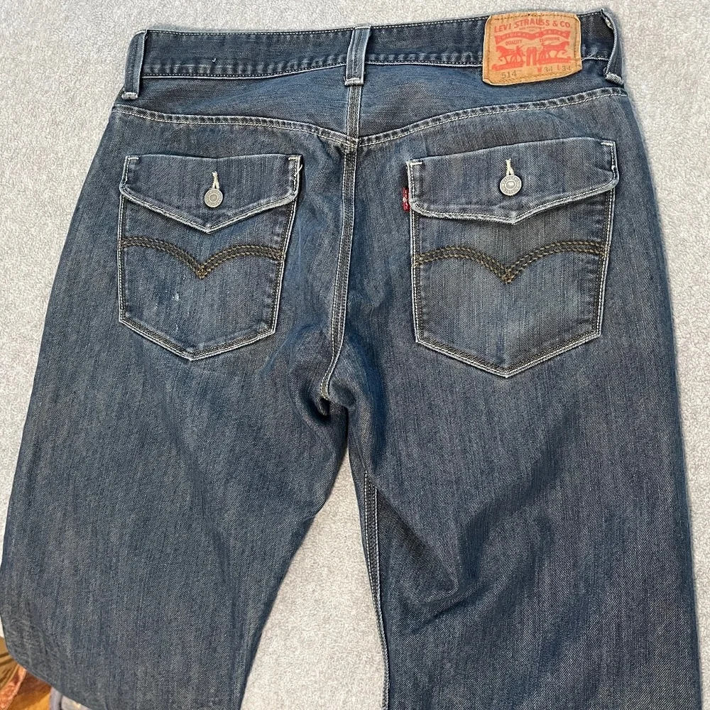 Levis 514 Jeans Mens 34 Flap Pocket Relaxed